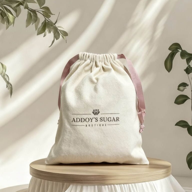 Customised Color Logo Organic Cotton Dust-proof Drawstring Bags