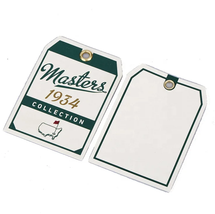 Custom coated paper hang tag