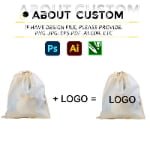 Custom Logo Eco-Friendly Non-Woven Drawstring Reusable Dust Bag Shoe Storage for Grocery Shopping