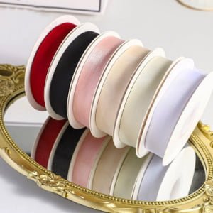 Hot Selling Elegant 2.5cm Silk-Like Sheen Organza Ribbon for Wedding Decoration