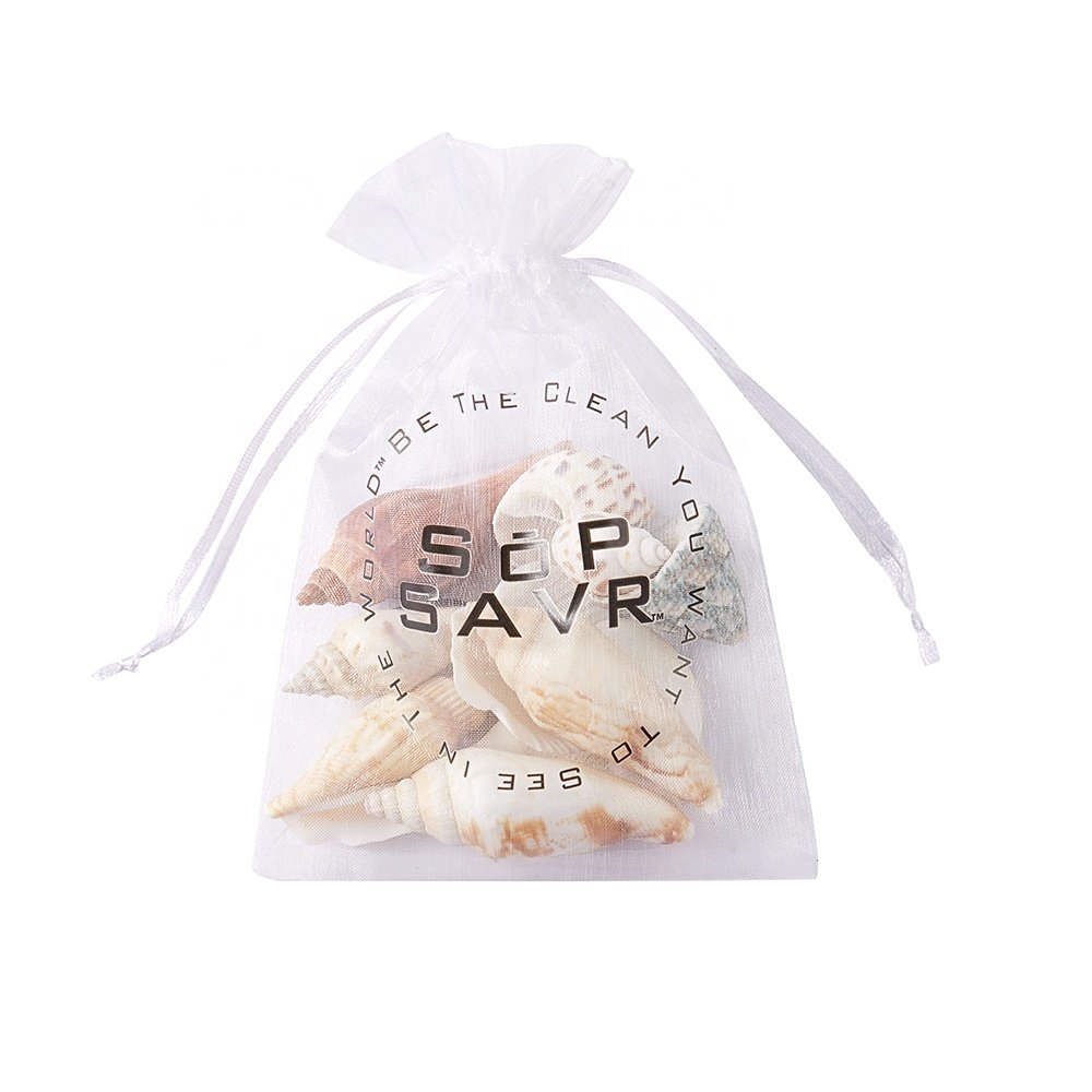 Small Custom Mesh Organza Drawstring Bags with Custom logo