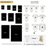 Custom Logo Satin Dustproof Bag, Satin Drawstring Storage Bag, Personalized Dust Pouch for Jewelry Wigs Shoes Cosmetics