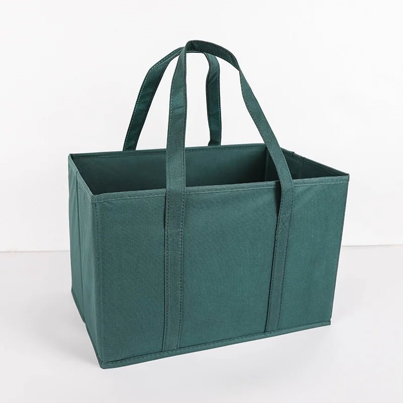 Hot Sale Non Woven Storage Box Eco Friendly Reinforced Bottom Foldable Storage Bag Collapsible Grocery Bag