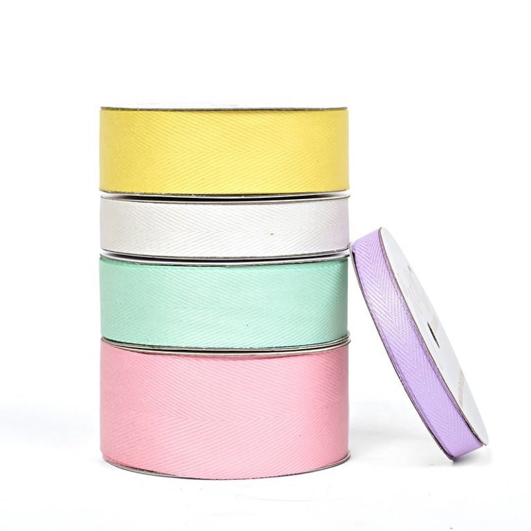 Wholesale Stock 70 Colors Polyester Twill Ribbon 50 Yards/Roll for Packing