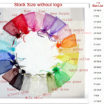 Small Custom Mesh Organza Drawstring Bags with Custom logo