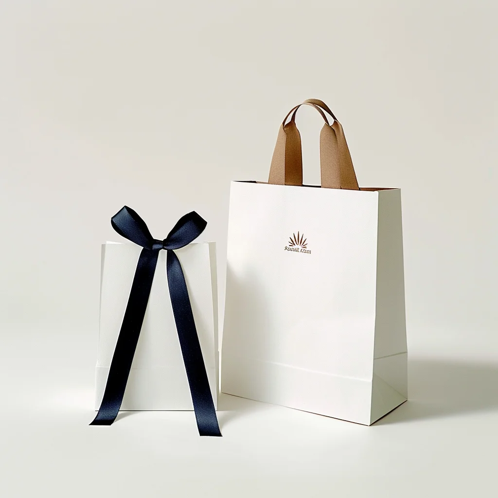 Luxury White Paper Bag Custom Printed Logo Personalized Shopping Gift Paper Bags With Your Own Logo