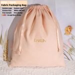 Promotion Peach Suede Fabric Clothes Shopping Drawstring Bag Custom Logo Printed Suede Packing Dust Shoe Pouch