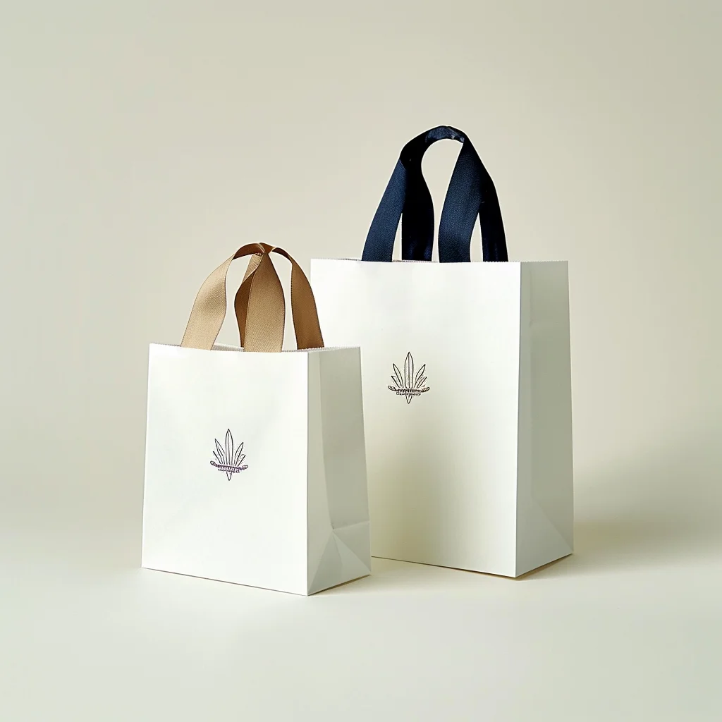 Luxury White Paper Bag Custom Printed Logo Personalized Shopping Gift Paper Bags With Your Own Logo