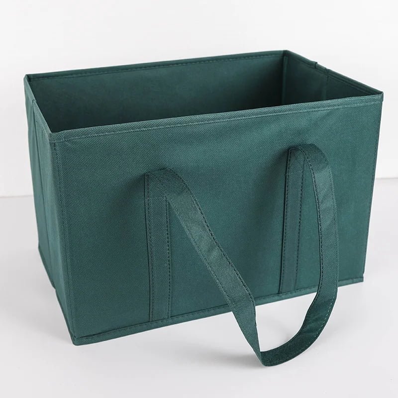 Hot Sale Non Woven Storage Box Eco Friendly Reinforced Bottom Foldable Storage Bag Collapsible Grocery Bag