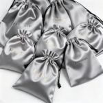 Custom Logo Satin Dustproof Bag, Satin Drawstring Storage Bag, Personalized Dust Pouch for Jewelry Wigs Shoes Cosmetics
