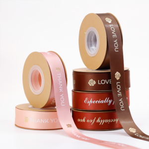 China Supplier Wholesale Custom Ribbon With logo Polyester Printed Satin Ribbon