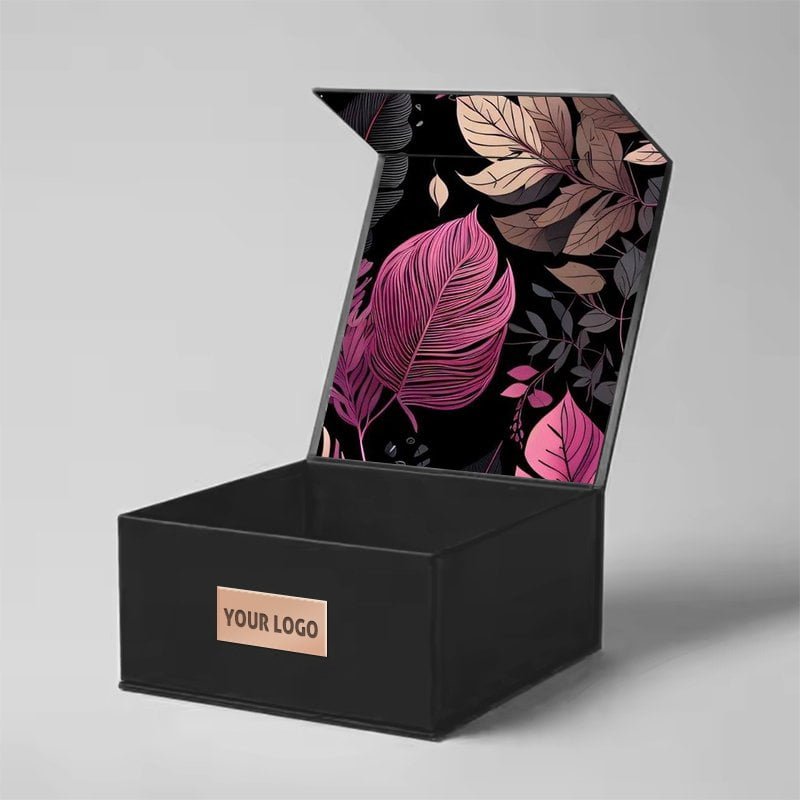 Premium Custom Logo Printed Packaging Luxury Large Matte Black Hard Folding Magnetic Paper Box Cajas De Lujo with Magnet Lid