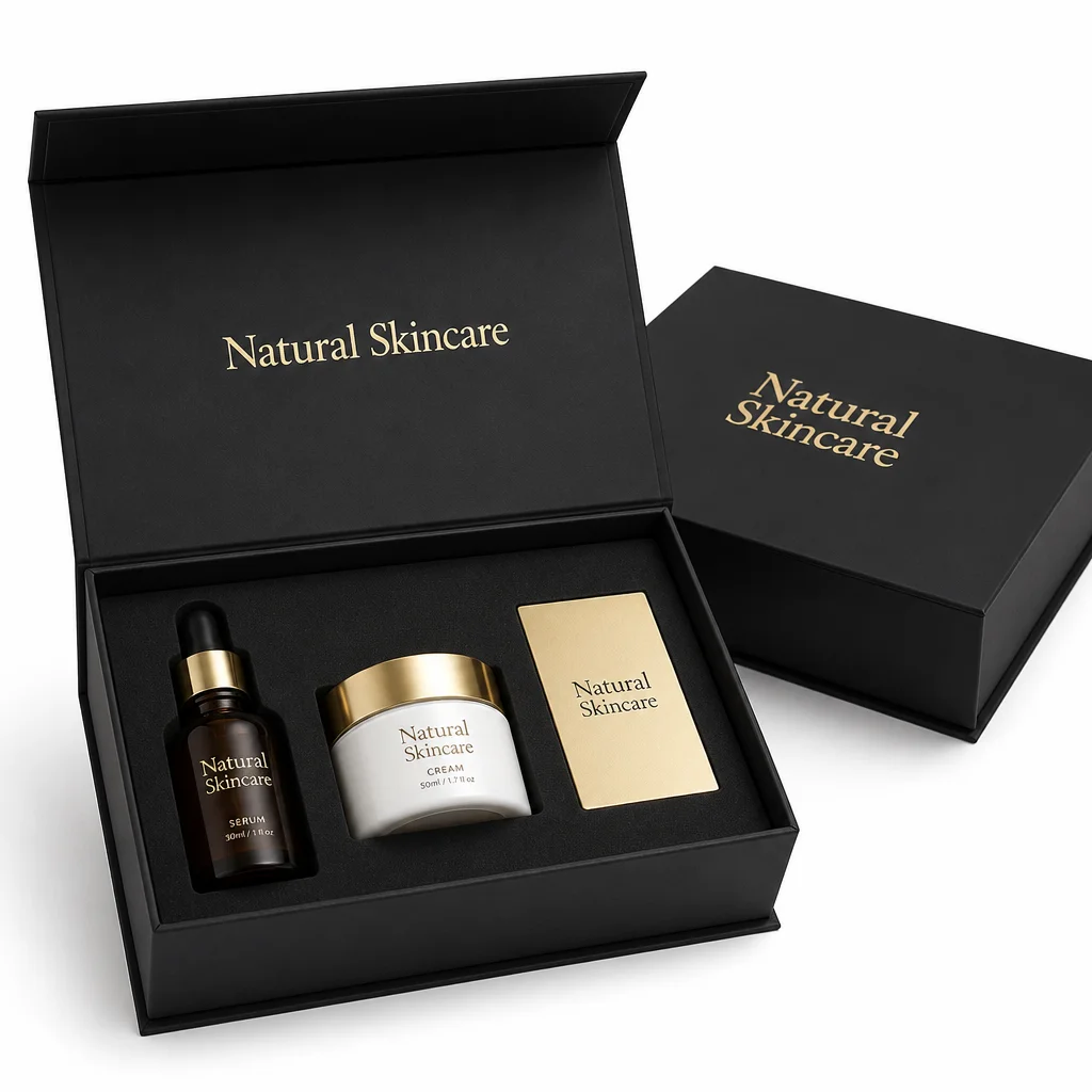 Luxury Custom Logo Cosmetic Perfume Product Recycled Materials Rigid Cardboard Magnetic Gift Box with Foam Insert