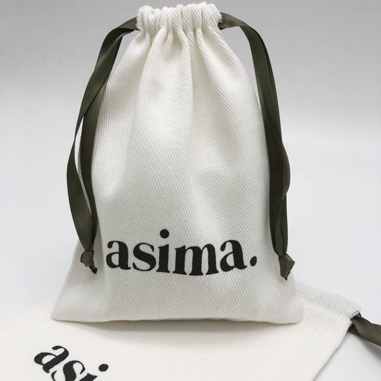 Eco-friendly Twill Cotton Pouch Thread Ribbons String Bag Packaging Drawstring Pouch Jewelry Gift Drawstring Pouch Gift & Craft