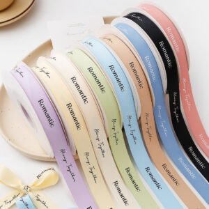 2cm Matte Cotton Satin Ribbon for English Fresh Flower Bouquet High End Designer Wedding Christmas
