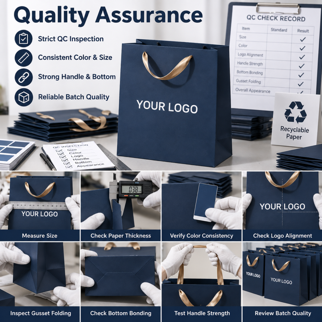 Custom Printed Blue Luxury Shopping Kraft Gift Paper Bag Retail Hard Packaging Wedding Jewelry Clothing Bags with Your Own logo