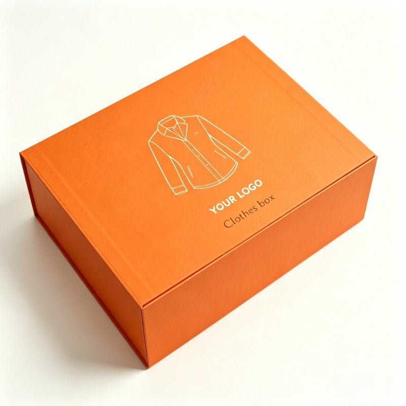 Custom Luxury Clothing Gift Packaging UV Coating Embossing Logo Scratch-Proof Soft Touch Film Rigid Magnetic Gift Box for Dress