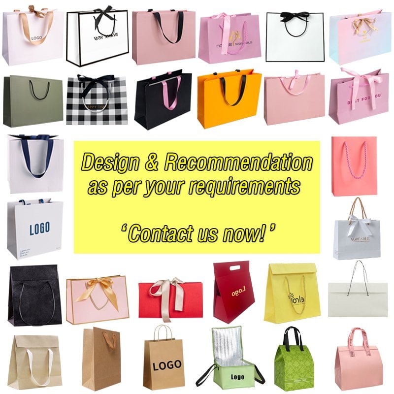 Free Sample Printed Logo Luxury White Paper Bag Boutique Shopping Gift Paper Bags With Your Own Logo