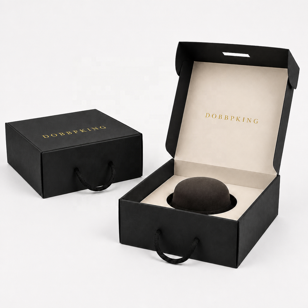 Custom Hat Clothing Shoes Shipping Boxes Corrugated Mailer E Flute Box Portable Standard 3 Ply Carton Boxes with Handle